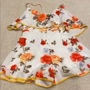 Floral Romper with Tags